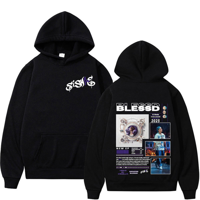 2025 Graphic Sweatshirt Men's Retro Hip Hop Classic Sweatshirt Casual Plaid Oversized Sweatshirt