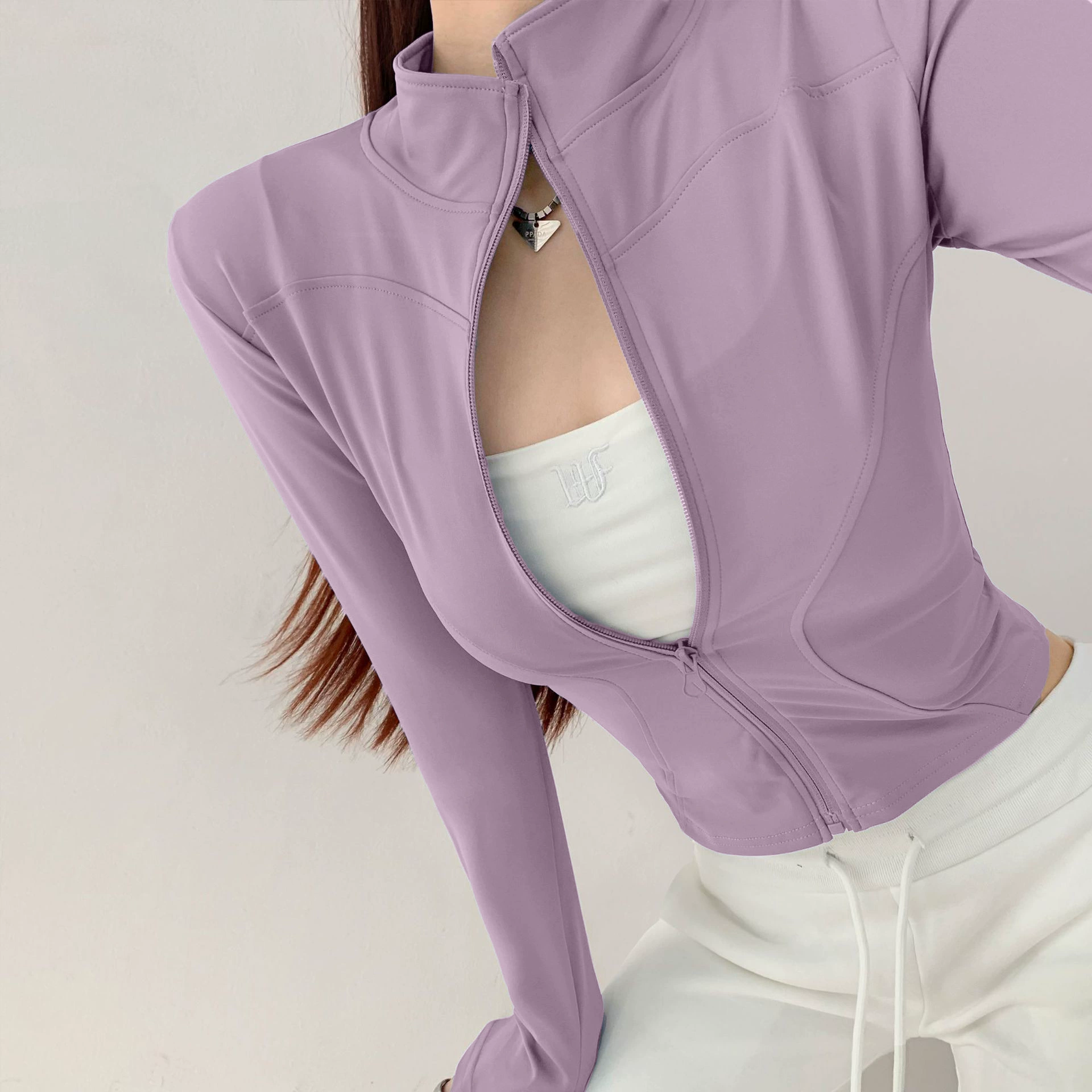 Быстро сохнущая тренировочная куртка, спортивная майка Slim Fit, 2‑сторонняя эластичность с встроенным карманом (S–XXXXL)