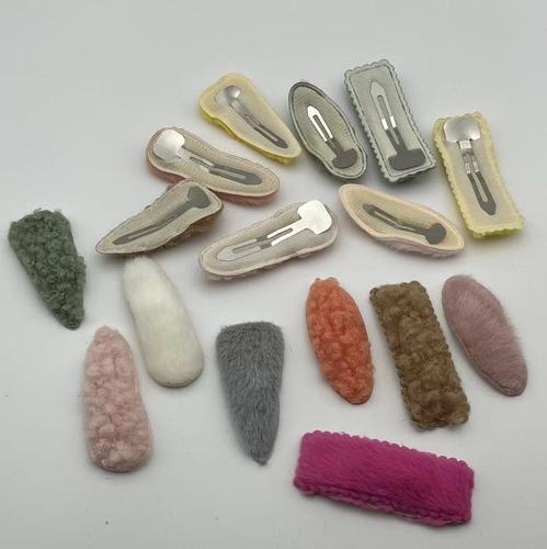 Korean ins hair clip BB clip mink hair clip one-word plush hair clip female Internet celebrity bangs clip broken hair clip