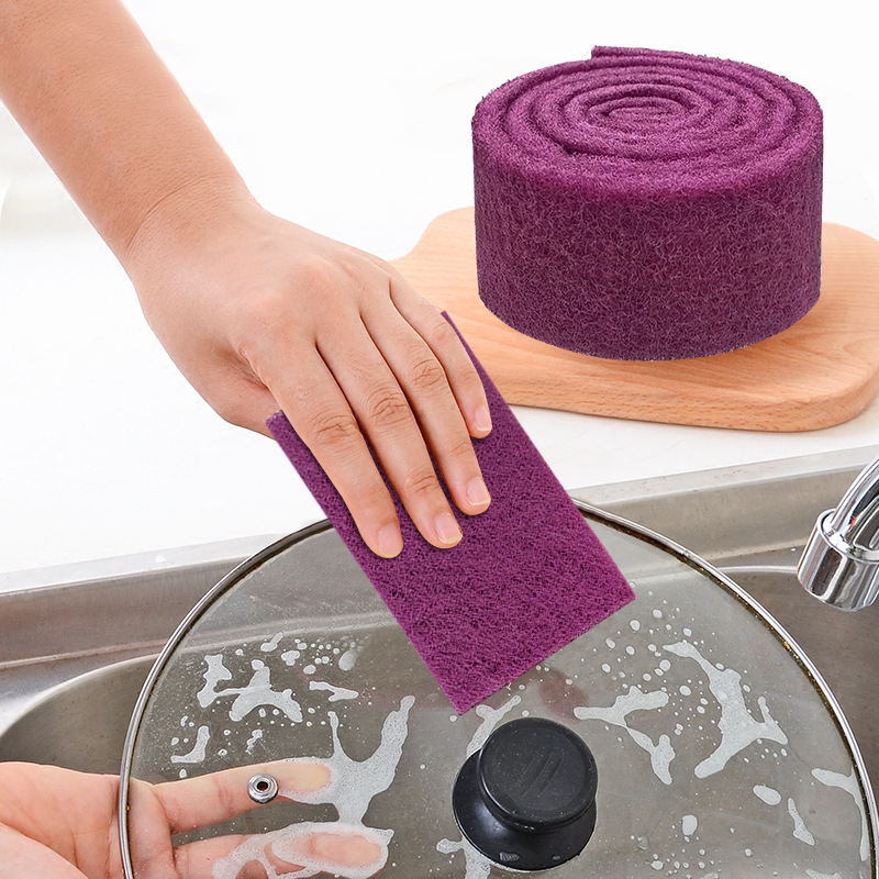 Nylon emery scouring pad roll thickened kitchen brush bowl brush pan cleaning cloth industrial polishing wire drawing cloth magic wipe