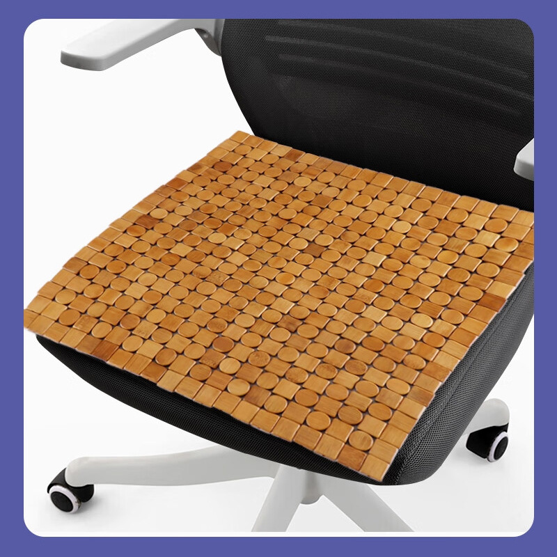 Car seat cushion summer cooling pad, single-piece universal bamboo pad, breathable ice silk rear seat mat, truck seat cushion