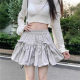 Pleated Bow Flower Bun Skirt Women's Summer Gray Niche Waisted Slim-fit Lantern Anti-slip Skirt