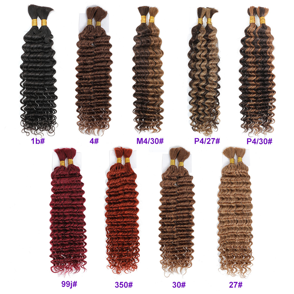 Deep Wave Real Cabello Peruca Braids Curly Cross-Border Extensions Hair Bundle Human Hair Bulk