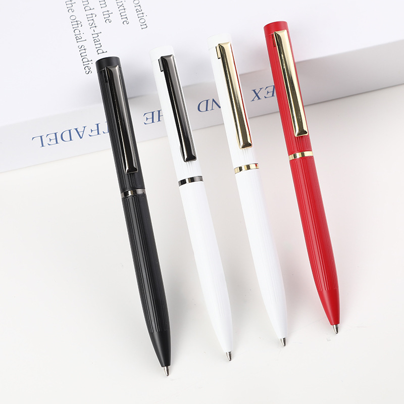 Bolígrafo de metal simple de color de alta gama al por mayor de fábrica, diseño de grabado de regalo de empresa, logotipo de impresión de bolígrafo de metal