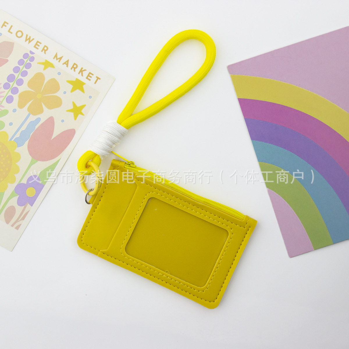 Monedero de tarjeta de dopamina de color sólido, cordón de mano, tarjetero portátil, bolso de cuero con cremallera unisex, comercio exterior