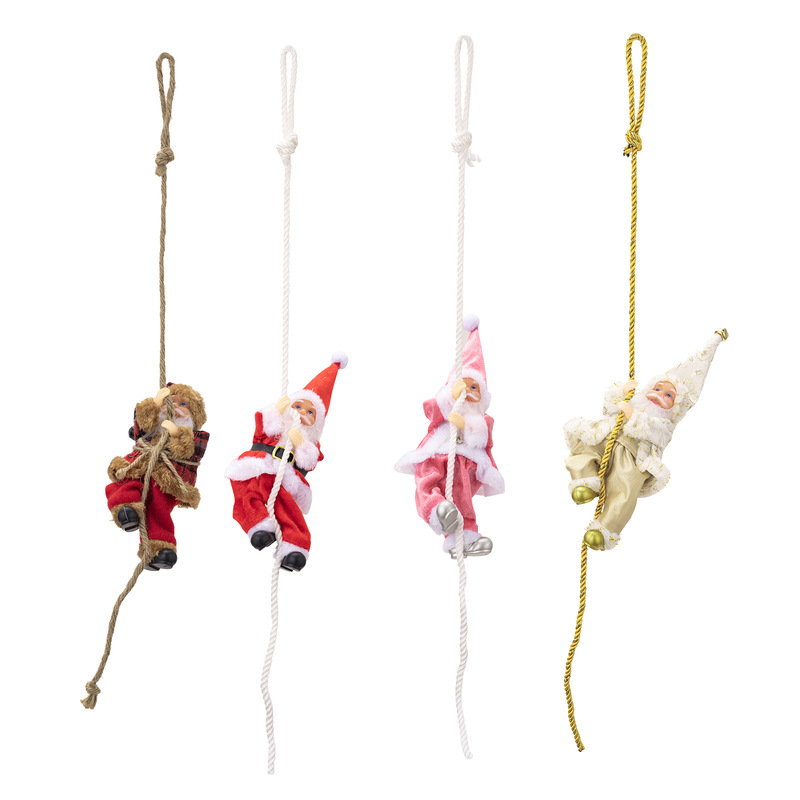 クロスボーダークリスマスツリー装飾ペンダント樹脂サンタクロースクライミングロープ人形ホテルショッピングモールウィンドウ吊り装飾|undefined