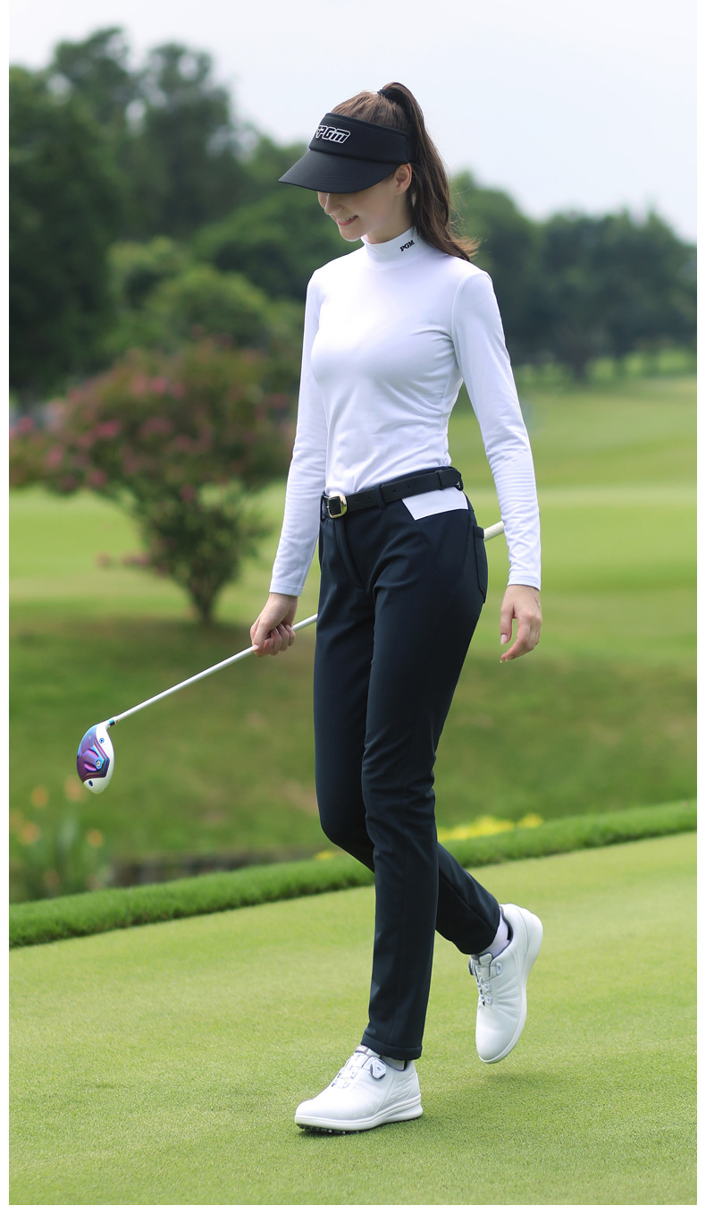 Quần dài golf nữ PGM mùa thu có lót nhung chống nước — KUZ111-Quần Dài Golf nữ màu trắng, Kuz111-Quần chơi gôn nữ màu xanh nước biển, Kuz111-Quần Golf Nữ Kaki, Kuz111-quần Golf nữ màu đen chi tiết 13