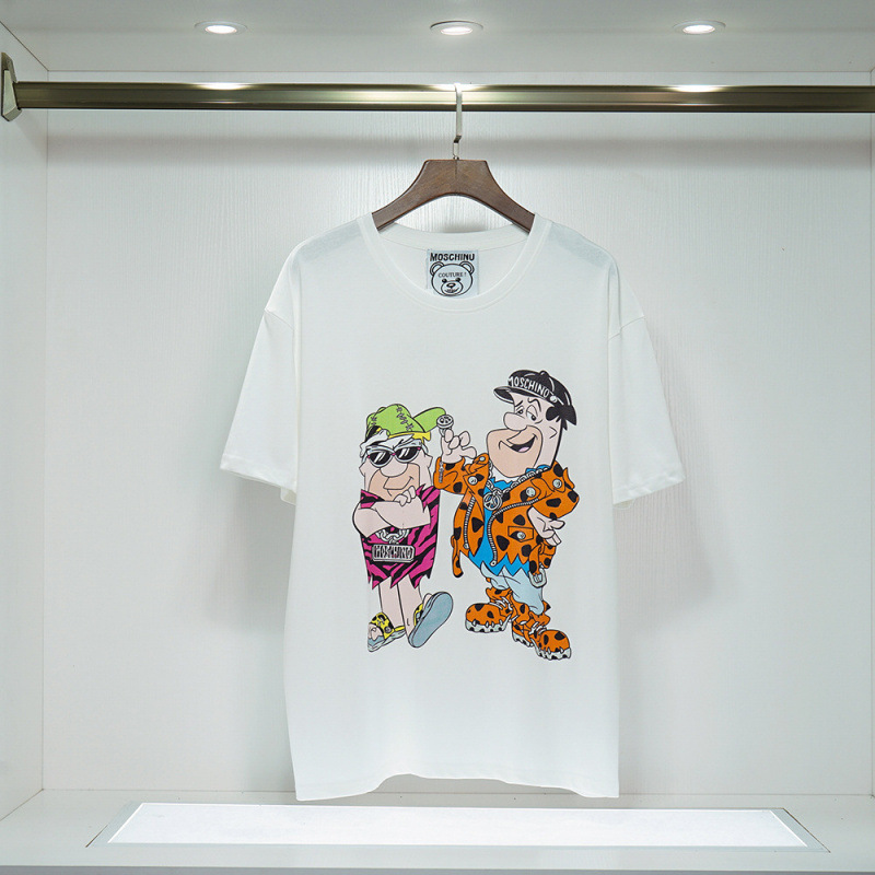 2025 春夏新作メンズカジュアルラウンドネック半袖 T シャツ中空刺繍クマ文字ルーズで多用途|undefined