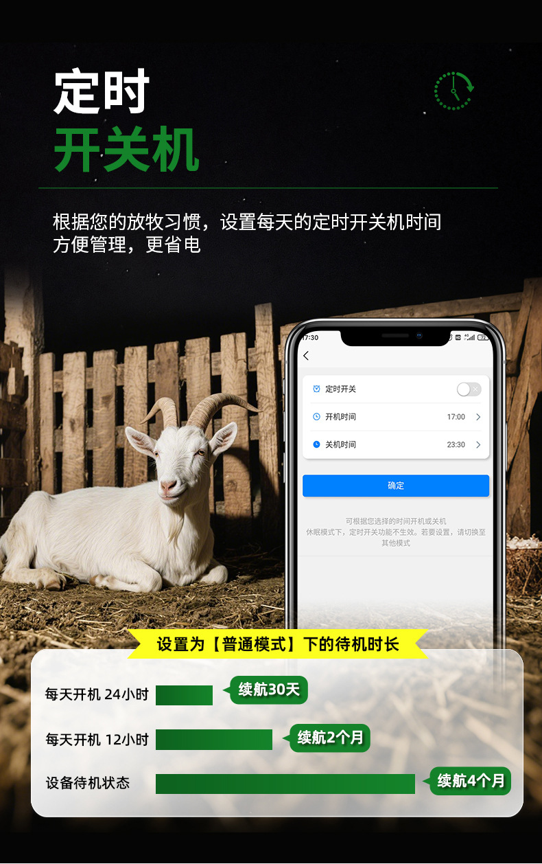 Dual Waterproof 4g All-Network Compatible Beidou Wireless Electronic Tracker for Animal Grazing in Maishan Area, Specifically for Cattle and Sheep