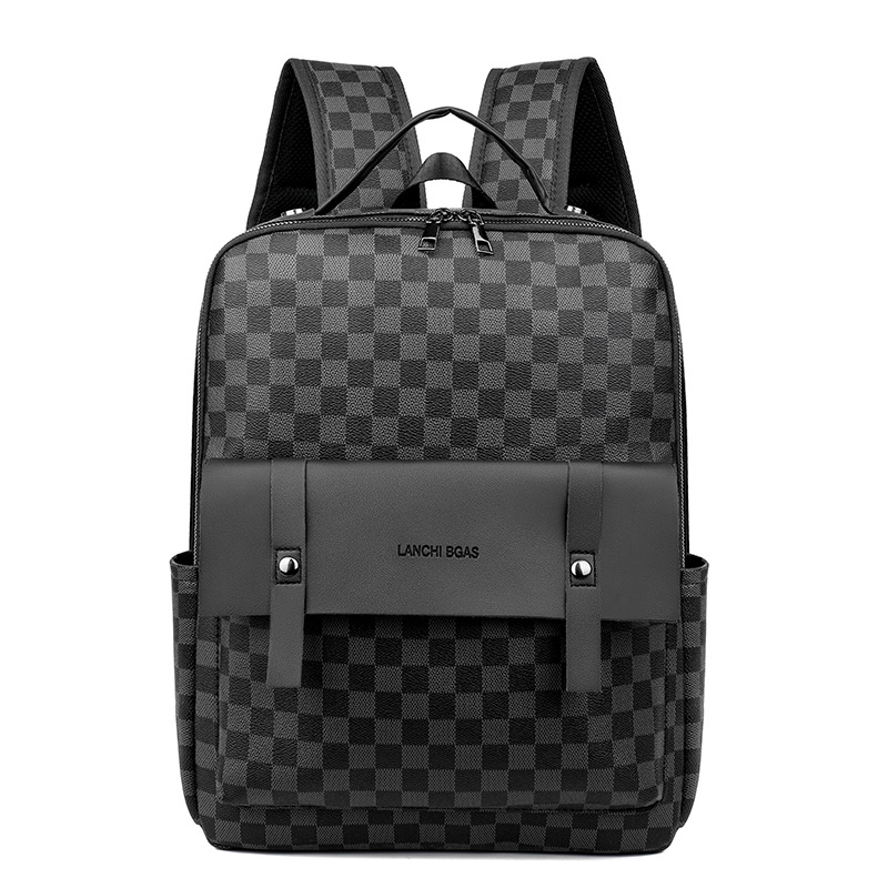 Men's Business Backpack, Commuter Computer Backpack, Men's Large-Capacity Leather School Bag, Travel Notebook Backpack for Men