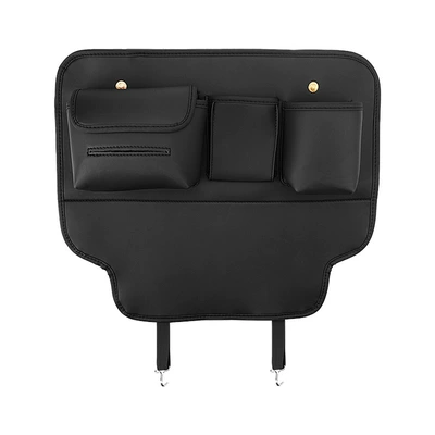 Car Seat Rear Anti-Kick Pad, Seat Back Storage and Decoration Supplies, Car Interior All-Inclusive Universal Rear Seat Protective Pad (Chair back anti-kick pad) - noble-black-car-logo-remarks-1-piece