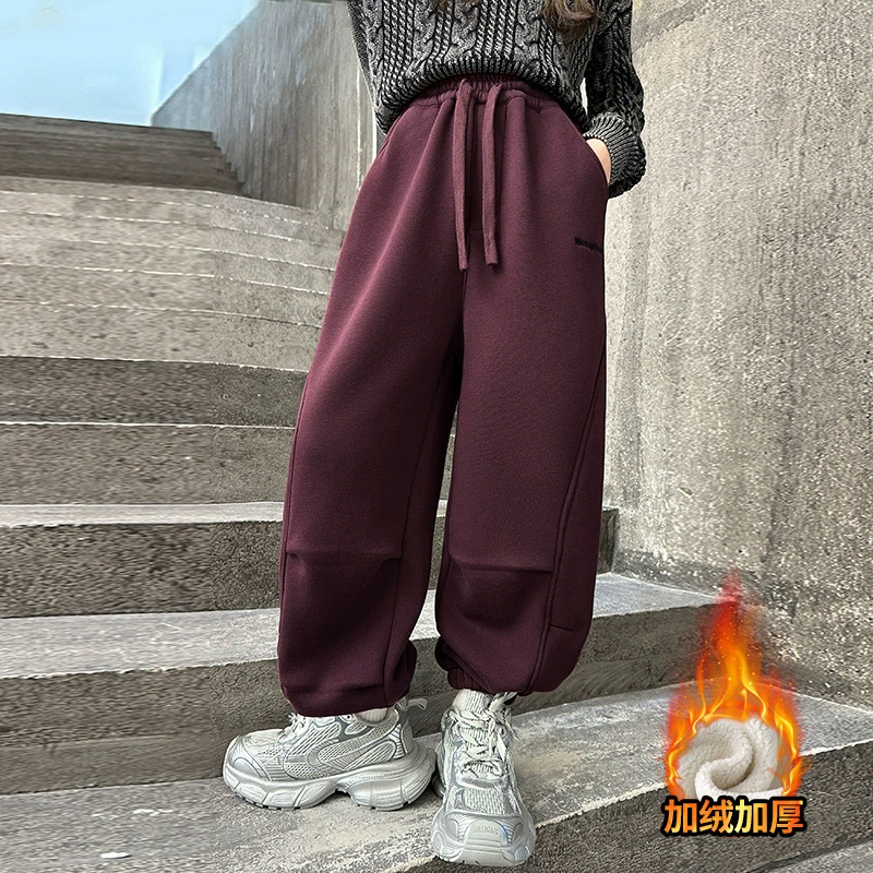 Демисезонные детские casual брюки, утолщённые, для подростков, западный стиль
