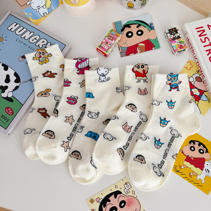 Xiaoxin Socks Women's Mid-length Socks Cartoon Three-dimensional Cute Cotton Socks Japanese Style Sweet College Style Socks Women's All-match Xiaoxin Socks Women's Mid-length Socks Cartoon Three-dimensional Cute Cotton Socks Japanese Style Sweet College Style Socks Women's All-match