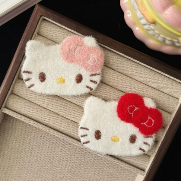Super Cute Kt Cat Bangs Patch, Cashmere Cat Paw Magic Patch, Sweet Cartoon Hair Clip, Versatile Autumn and Winter Hair Patch
