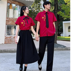 大合唱団の国慶節紅歌演出服女子中学校の小学生のクラス服の詩の朗読試合のショーセット