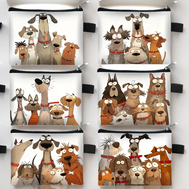 2025 New Cute Dog Hand Coin Purse Student Reward Card Bag Key Bag Coin Coin Storage Bag