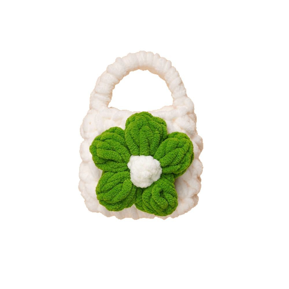 Bolsa de auriculares ganchillo acabado con cubierta protectora bluetooth peluche lindo oso pequeño tejido a mano bolsa de cambio de llavero