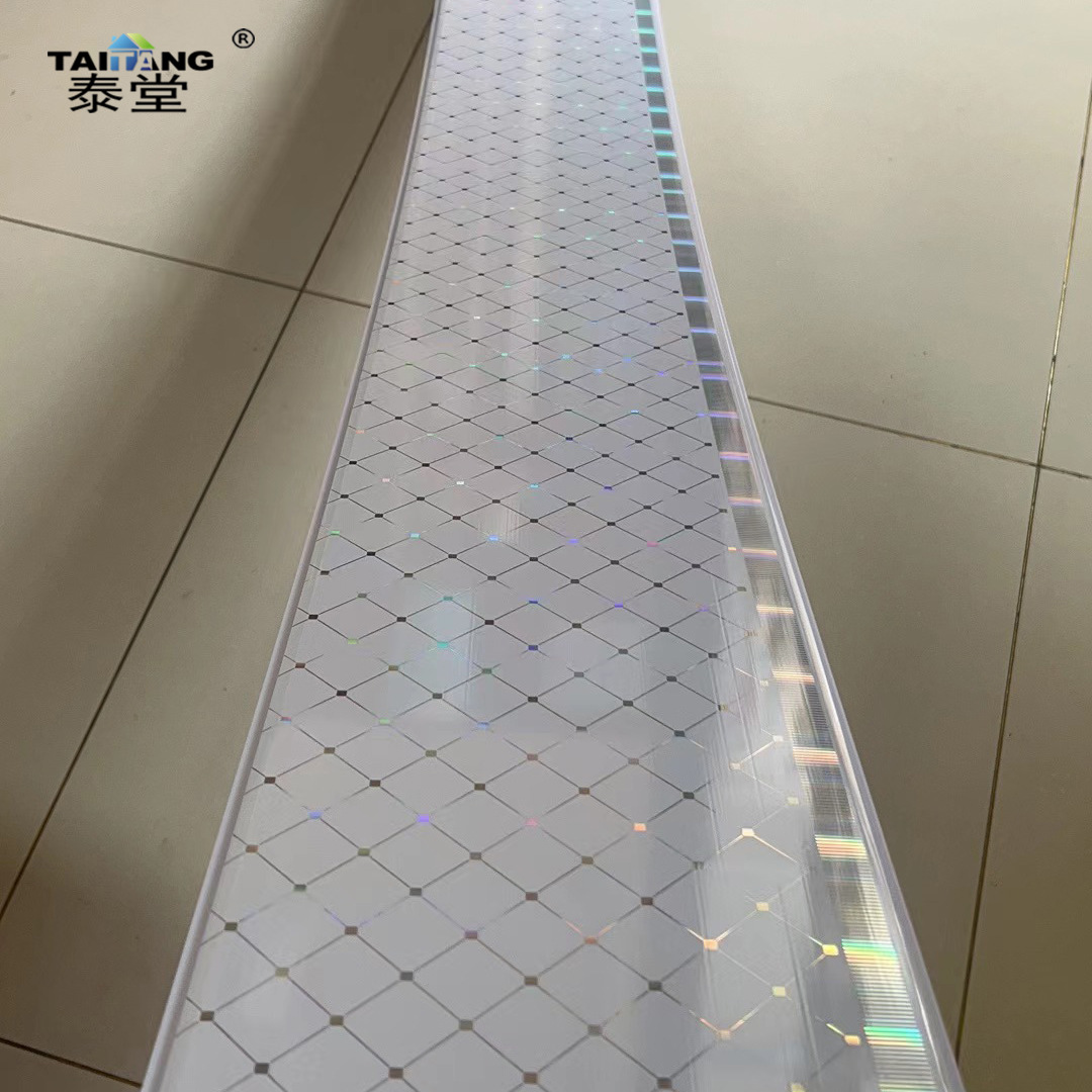 Honduras 250*7Mm Tablilla Cielo Falso Pvc Ceiling hebilla larga estampada