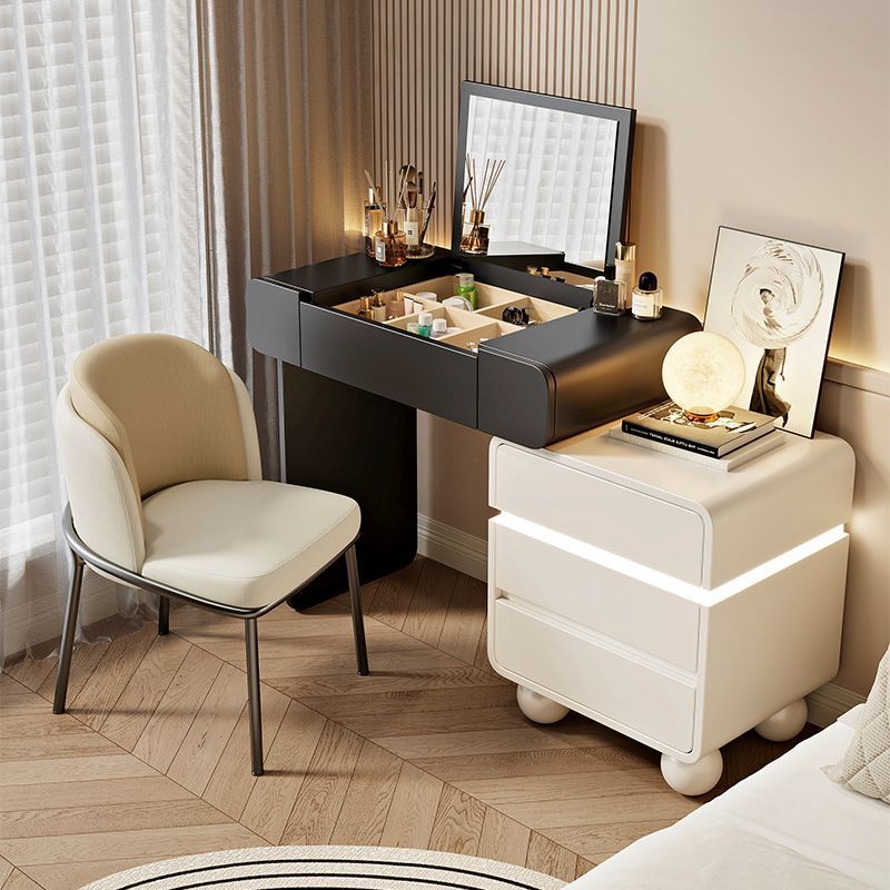 YB-07 검정색 데스크탑 + 흰색 캐비닛