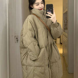 棉袄外套女冬季2023新款韩系复古百搭中长款加厚棉衣宽松保暖棉服