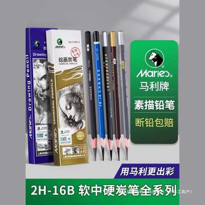 Marley Sketch Pencil Drawing Sketch 2h6b8b14b Carbon Pen Soft Medium Hard Drawing 2b4b Carbon Pen Beginner