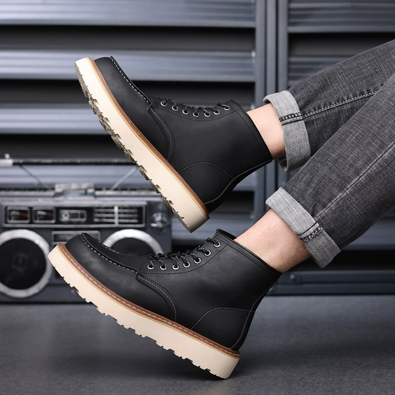 Martens, winter retro boots, genuine leather