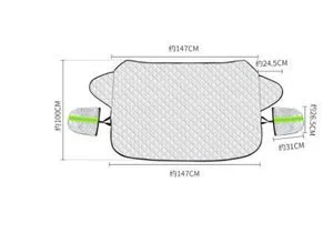 Car snow shield — car snow shield front windshield - 3744-front-gear-with-independent-earmuffs