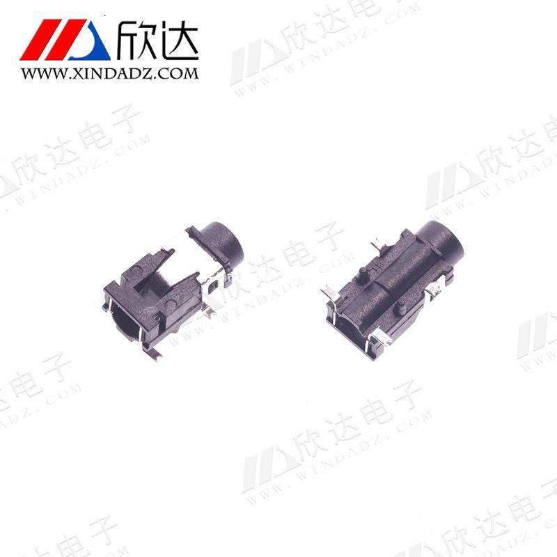 防水耐高温PJ-321全贴4P耳机插座 4脚贴片式音频耳机插座连接器
