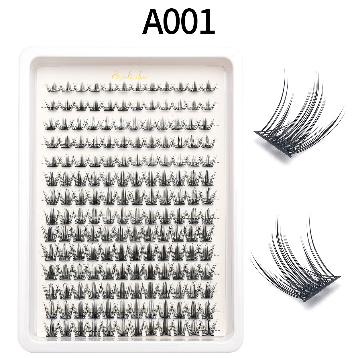 Amazon falsas pestañas venta caliente comercio exterior euroamericano cabello D曲 DIY ojos pestañas al por mayor