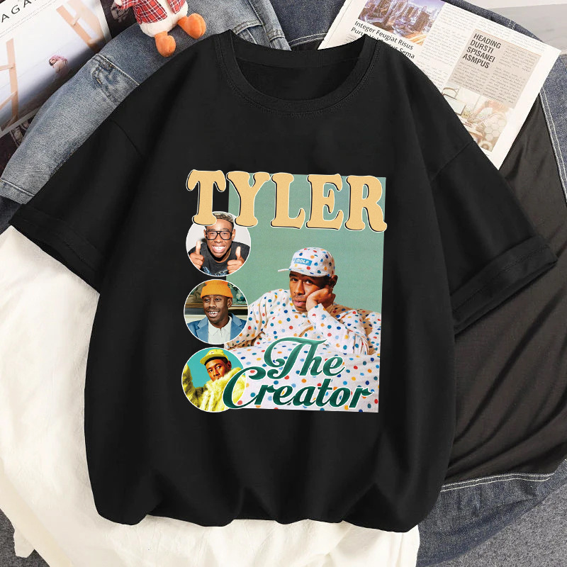 Top Singer Rapper Tyler T-Shirt Graphic Gregory Okonma Print Creator Summer Hip-Hop T-Shirt