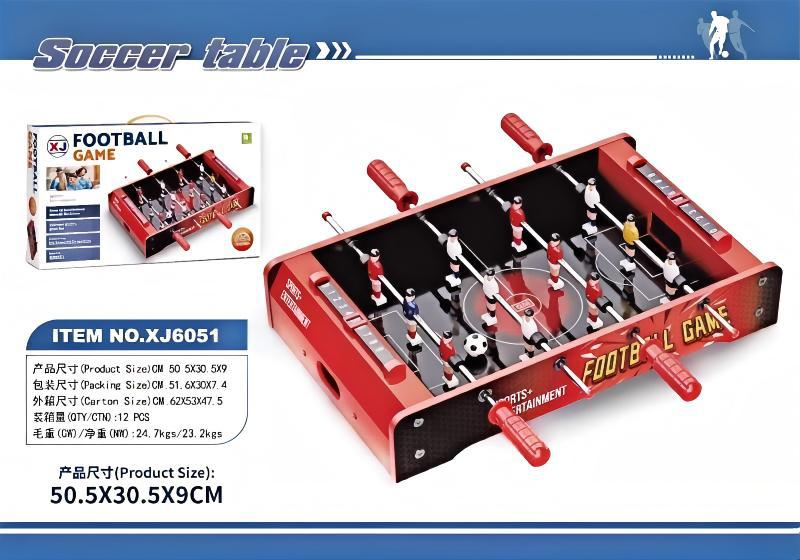 Mesa de fútbol infantil competitivo transfronterizo de cuatro golpes de seis golpes de mesa de fútbol de mesa para dos jugadores contra la mesa de batalla juguetes interactivos de ocio para padres e hijos