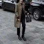 翻领显瘦新款中长款外套