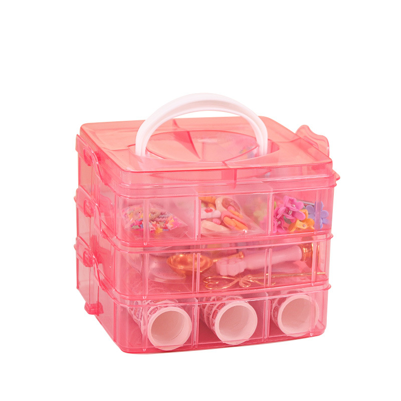 Cuenta de mano de tres capas traje de pintura de fuego para niños Almacenamiento de juguetes para niñas vela de grano de cera Goka cuenta de mano DIY conjunto completo caja de regalo