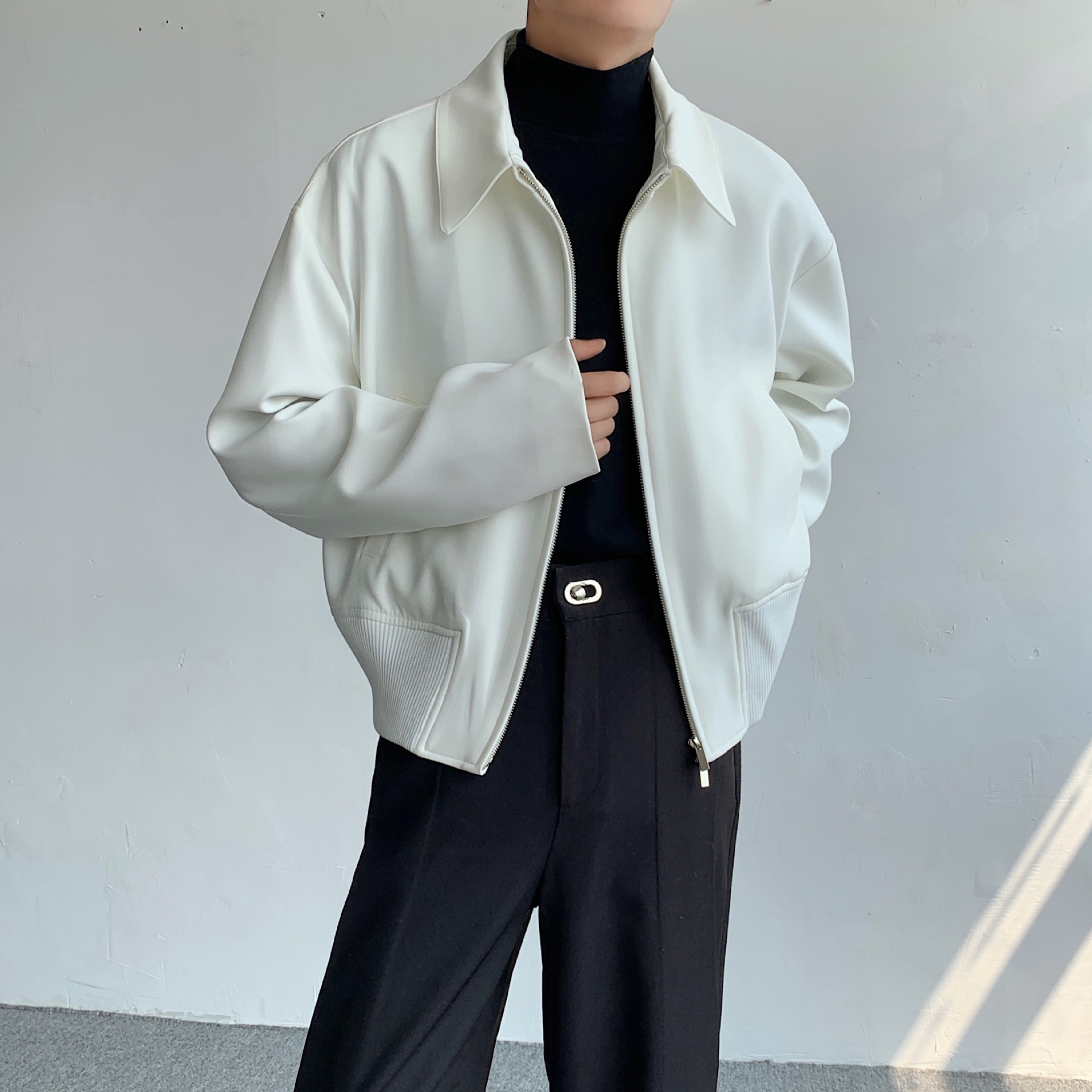 Fashionable and sophisticated men's spring and autumn executive jackets, short cardigans, zippered baseball jerseys_voghion.com