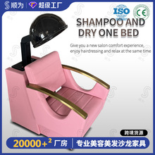 干发座椅冷热风烘干焗油烫染沙发单人不锈钢金色轻奢沙龙家具