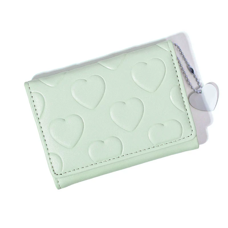 [Украшение для подвески Love] Кошелек госпожи Манруо, оптовая продажа, короткий кошелек для монет из искусственной кожи с принтом Love, кошелек