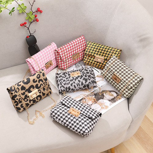 Birdcage Leopard Print Shoulder Bag, Small Square Bag, Fashion Trend, Convenient Lock and Chain Crossbody Bag