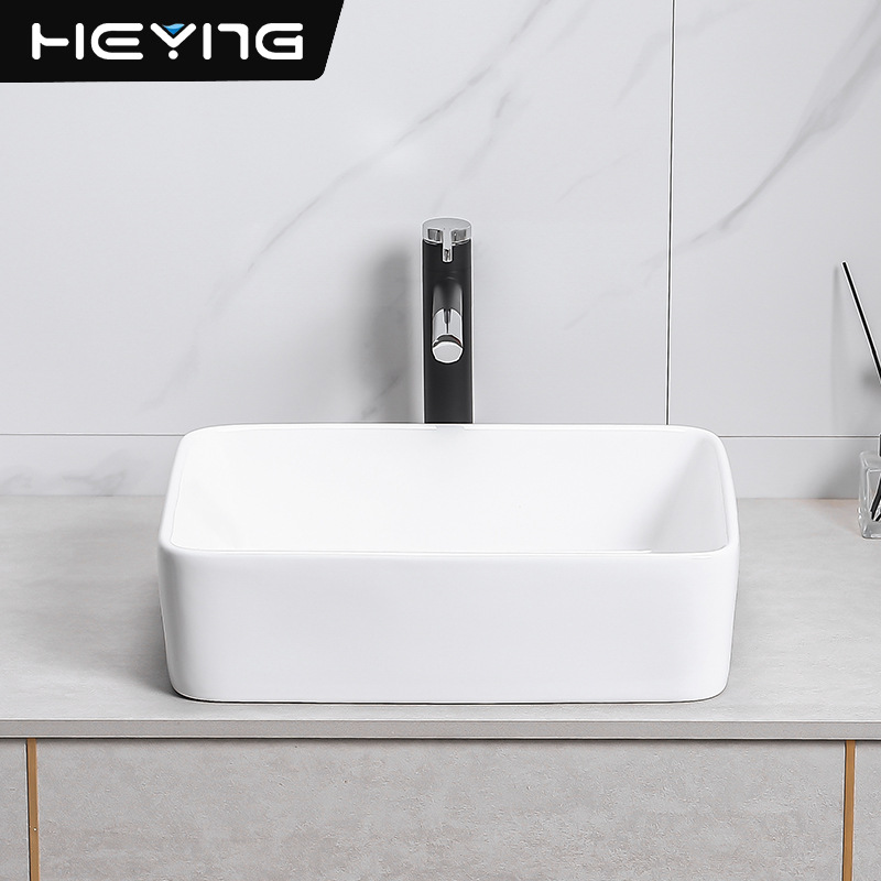 Cerámica mesa de arte hotel apartamento lavabo simple gabinete de baño lavabo pequeño tipo de lavabo