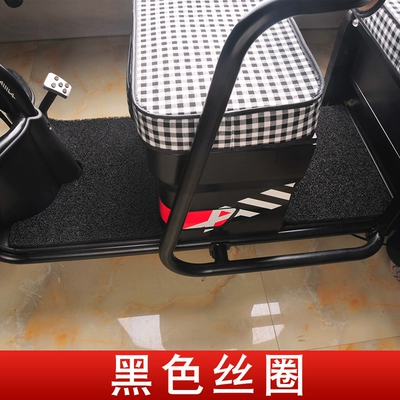 Bird Knife Foot Pad — Electric vehicle foot mat - black-silk-circle-front-and-rear