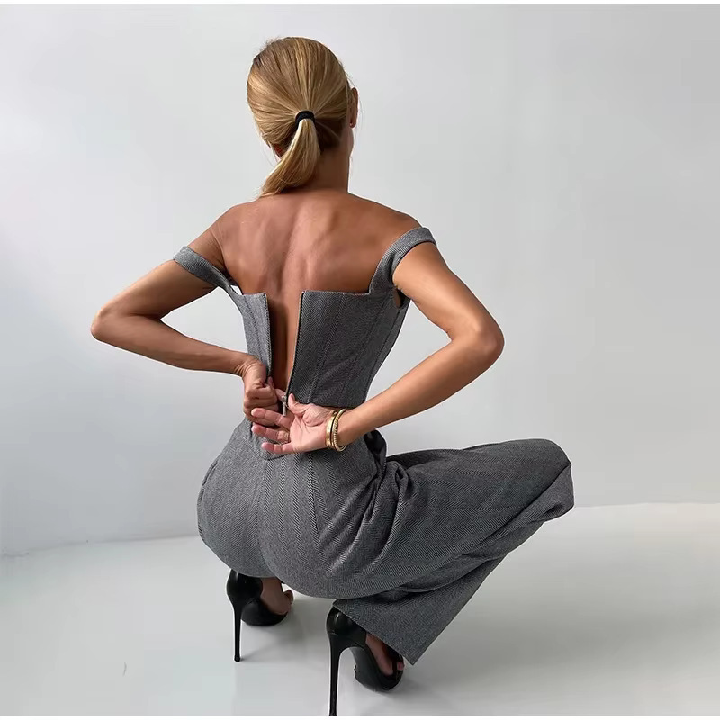 秋冬フィッシュボーンファッションウエストシェイプ万能ロングコートレディースベストパンツ3点セットスーツ長袖婦人服