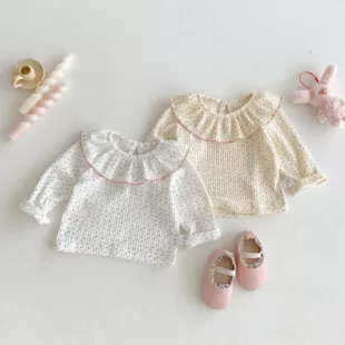Demi-season long-sleeve girl's, universal base doll, body-friendly cute T-shirt, doll collar, Korean style