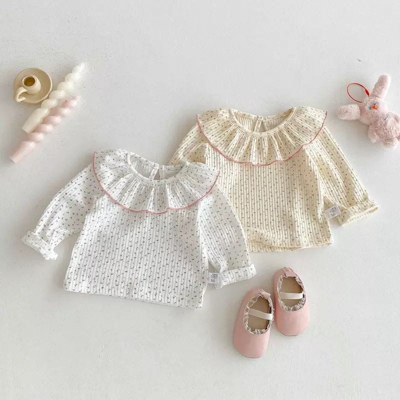 Demi-season long-sleeve girl's, universal base doll, body-friendly cute T-shirt, doll collar, Korean style