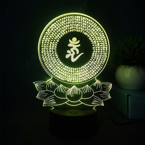 2024 New Black Technology Creative 3D Night Light Buddha Statue Activity Gift Lamp Manufacturer Desktop Ornaments