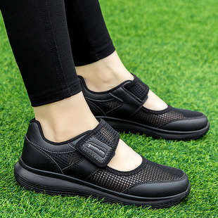 Summer New Women's Sandals Nurses' Shoes Lightweight Soft Sole Mother Shoes Hollow Breathable Walking Shoes Old People's Shoes Cross Border Shoes
