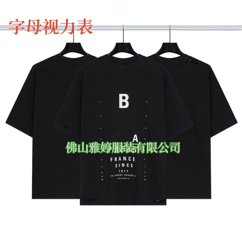 高品質クロスボーダーアメリカンスタイル25ss夏新作No.10ユニフォームレタールーズ半袖Tシャツ卸売|undefined