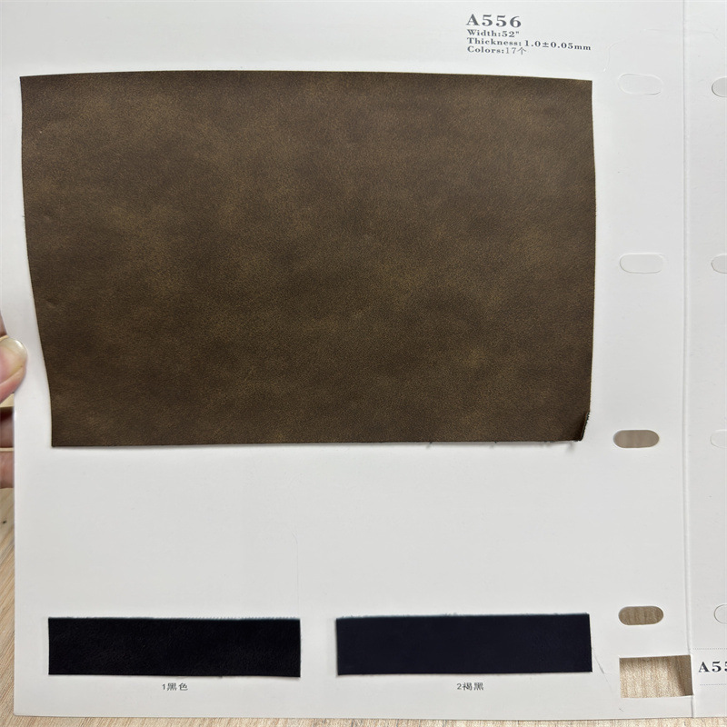 现货印刷双色复古羊巴pu皮革1.0mm皮革人造革鞋材箱包两用