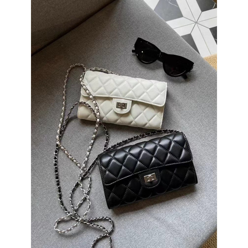 Women's Bag Xiangfeng Coin Purse All-match Mini Small Square Bag New High-end Black Mobile Phone Shoulder Diamond Chain Bag