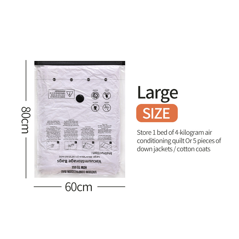 Transfronterizo Amazon comercio exterior bolsa de compresión de vacío bolsa de almacenamiento edredón ropa especial vacío impresión negra transparente
