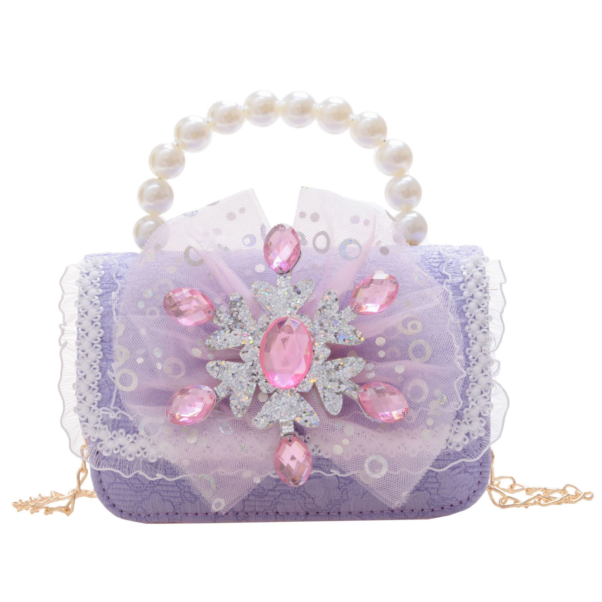 Nuevo arco niñas bolsa mensajero bolsa niños princesa Chanel estilo hombro bolsa bebé fuera moneda monedero bolsa