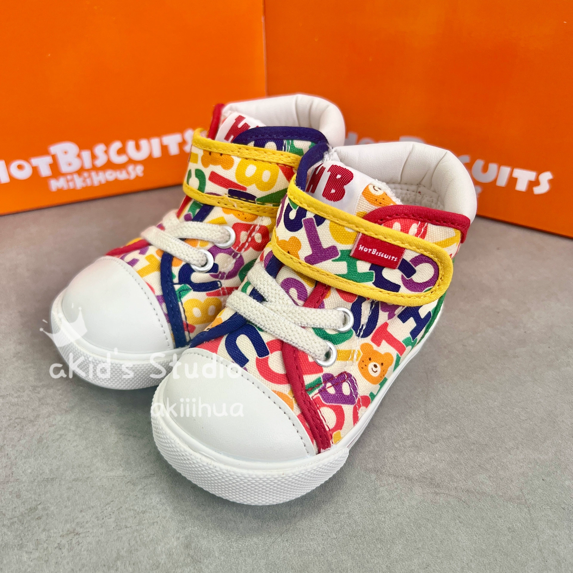 Однодневная внешнеторговая детская обувь miki оригинальная одиночная двухсекция цветная буква липучка на холсте обувь резиновая подошва вулканизированная обувь